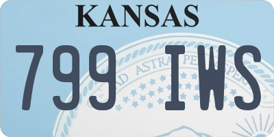 KS license plate 799IWS