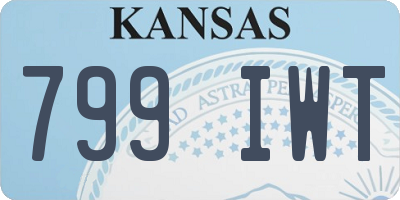 KS license plate 799IWT