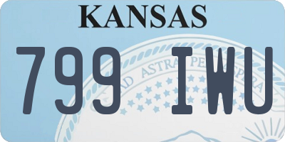 KS license plate 799IWU