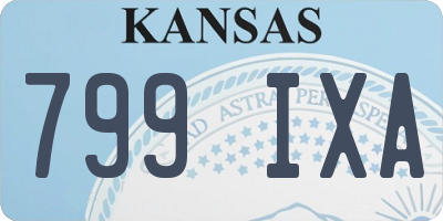 KS license plate 799IXA