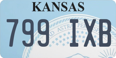 KS license plate 799IXB