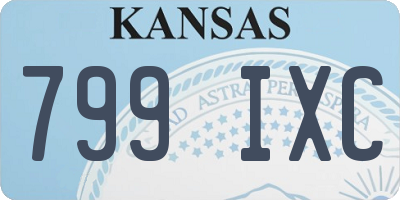 KS license plate 799IXC