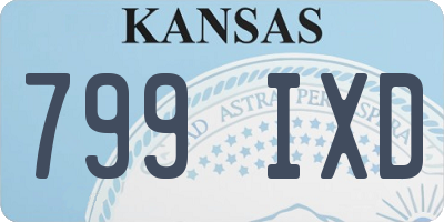 KS license plate 799IXD