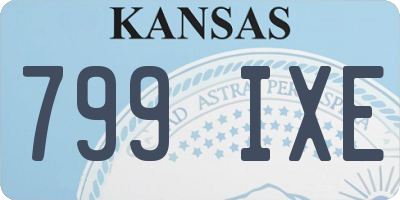 KS license plate 799IXE