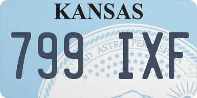 KS license plate 799IXF