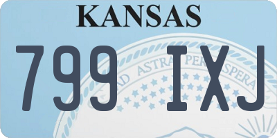 KS license plate 799IXJ
