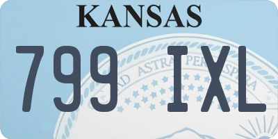 KS license plate 799IXL