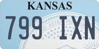 KS license plate 799IXN