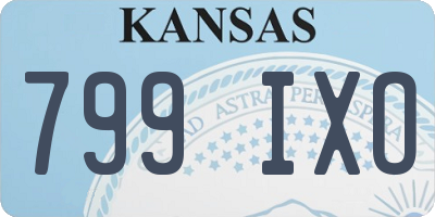 KS license plate 799IXO