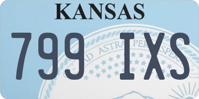 KS license plate 799IXS