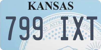 KS license plate 799IXT
