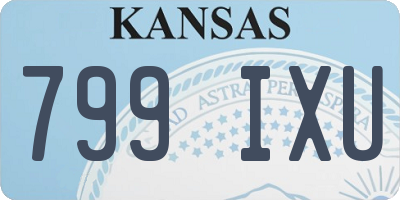 KS license plate 799IXU