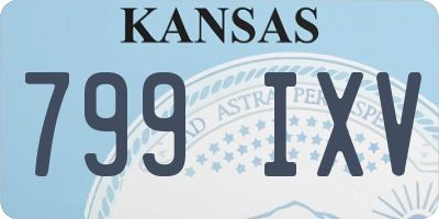 KS license plate 799IXV