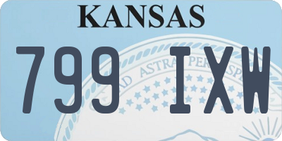 KS license plate 799IXW