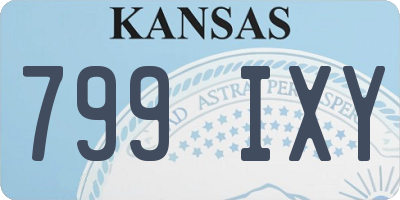 KS license plate 799IXY
