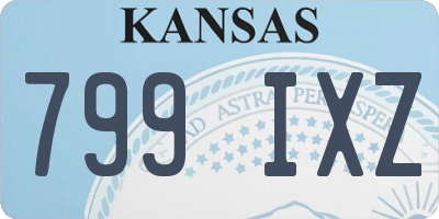 KS license plate 799IXZ