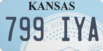 KS license plate 799IYA