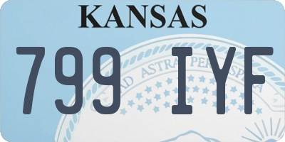 KS license plate 799IYF