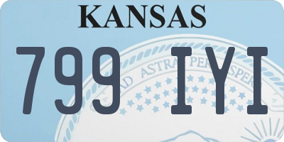 KS license plate 799IYI