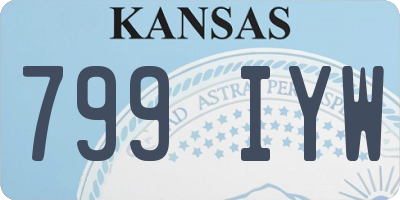 KS license plate 799IYW