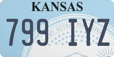 KS license plate 799IYZ