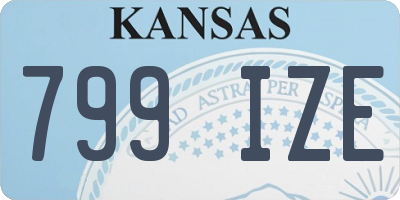 KS license plate 799IZE