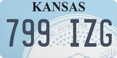 KS license plate 799IZG