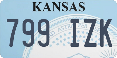 KS license plate 799IZK
