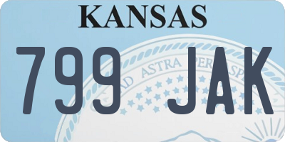 KS license plate 799JAK