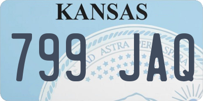 KS license plate 799JAQ