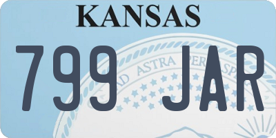 KS license plate 799JAR