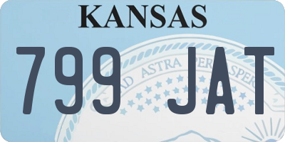 KS license plate 799JAT
