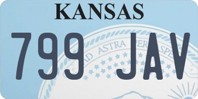 KS license plate 799JAV