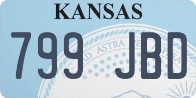 KS license plate 799JBD