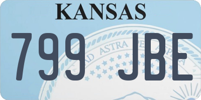 KS license plate 799JBE