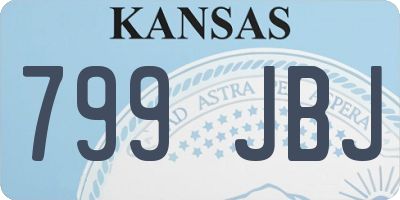 KS license plate 799JBJ