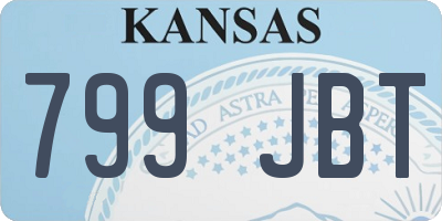 KS license plate 799JBT