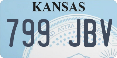 KS license plate 799JBV