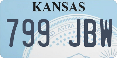 KS license plate 799JBW