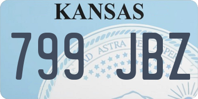 KS license plate 799JBZ