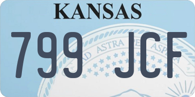 KS license plate 799JCF