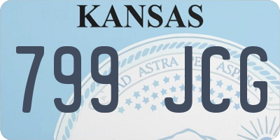 KS license plate 799JCG