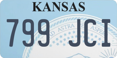 KS license plate 799JCI