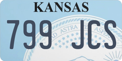 KS license plate 799JCS