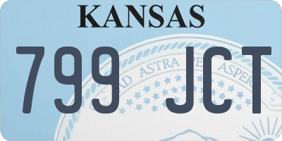 KS license plate 799JCT