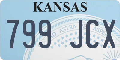 KS license plate 799JCX