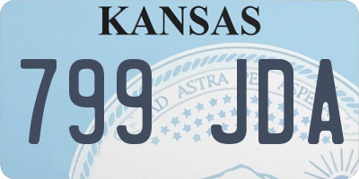 KS license plate 799JDA