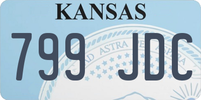 KS license plate 799JDC