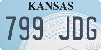 KS license plate 799JDG