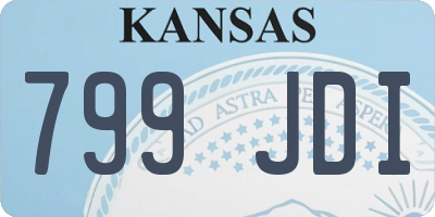 KS license plate 799JDI